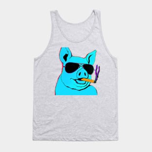 Cool piggy with cigar and shades Tank Top